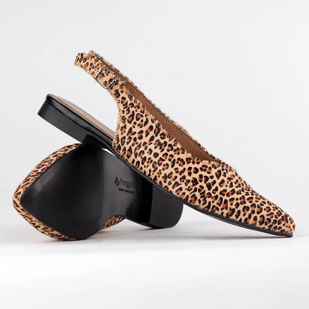 Froggie Leather Siri Slingback Pump - Cheetah Tan