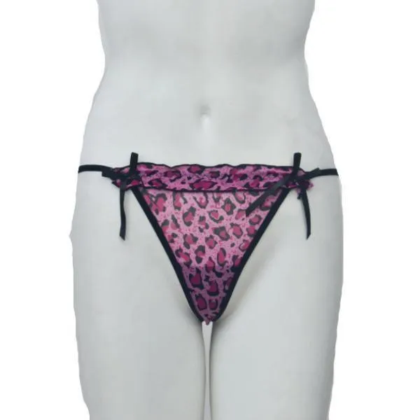 G String Thong Cheetah Print Thong G-String Panty For Women Butterfly Thongs