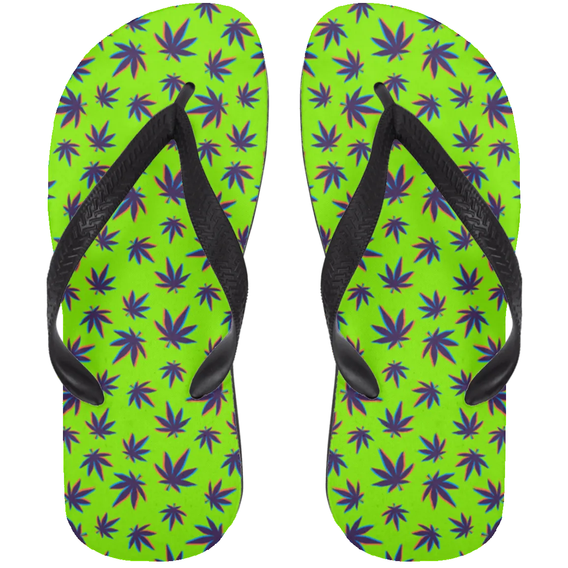 Ganja Leaves Flip Flops