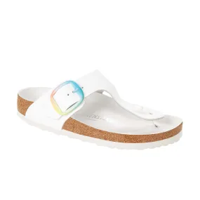 Gizeh Big Buckle Ombre White Smooth Leather