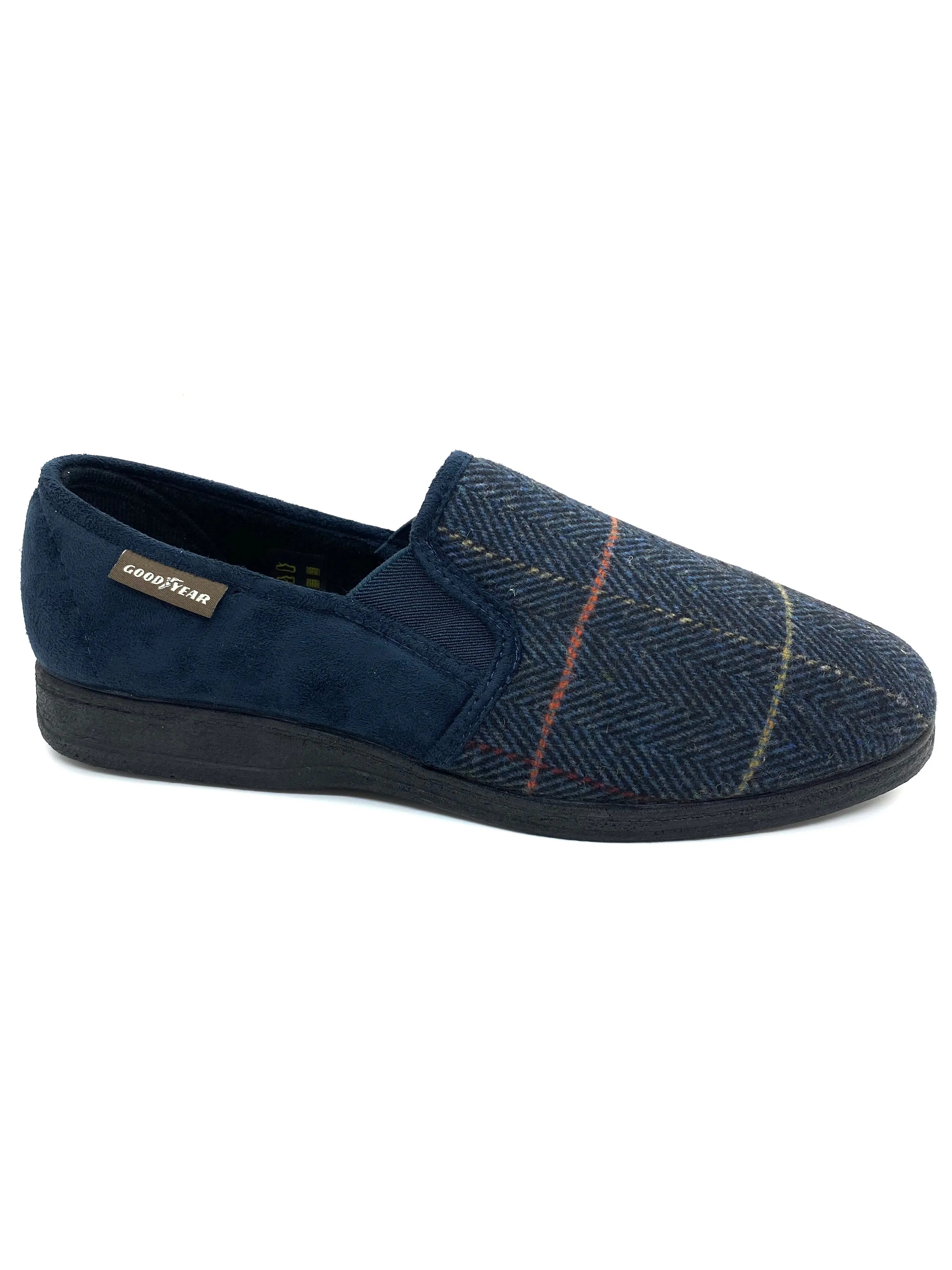 Goodyear Men's Slippers Harrison Navy Tweed