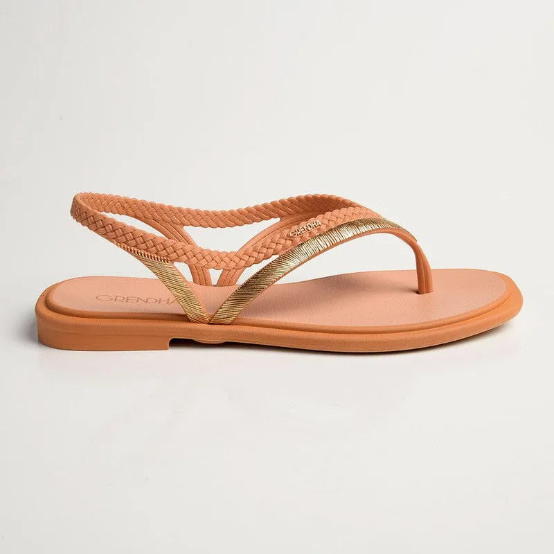 Grendha Fern Thong Slingback Sandals - Bronze