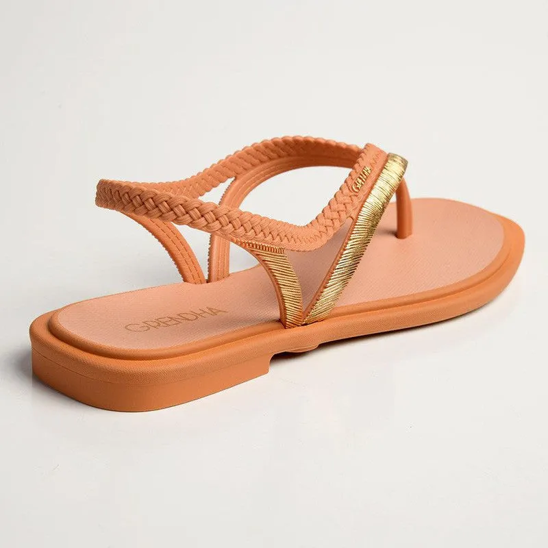 Grendha Fern Thong Slingback Sandals - Bronze