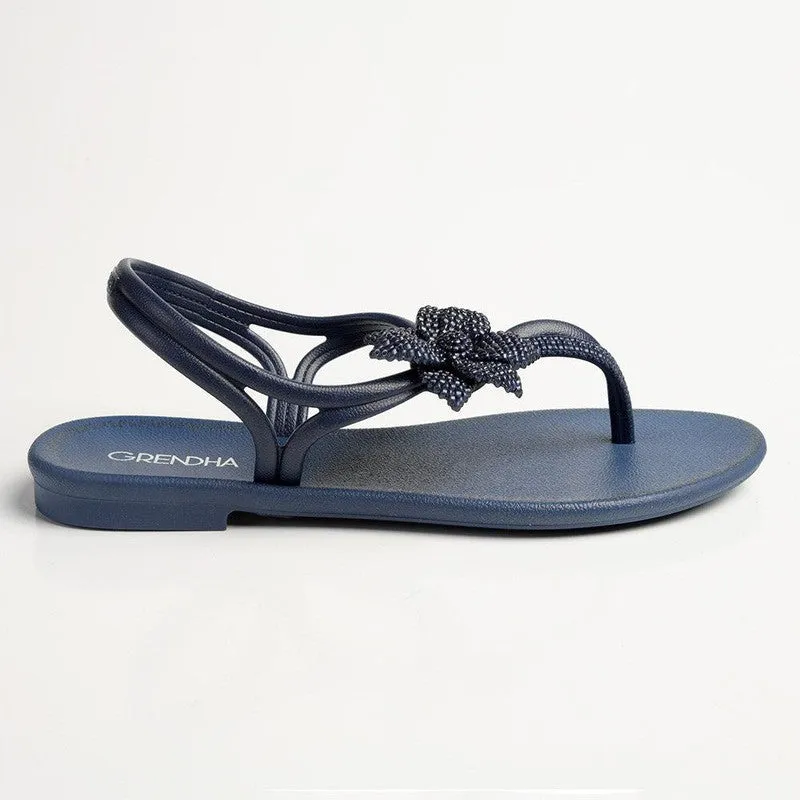 Grendha Floretta Ladies Thong Sandals - Navy