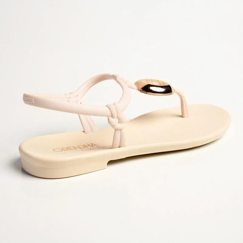 Grendha Rubina Slingback Thong Sandals - Beige