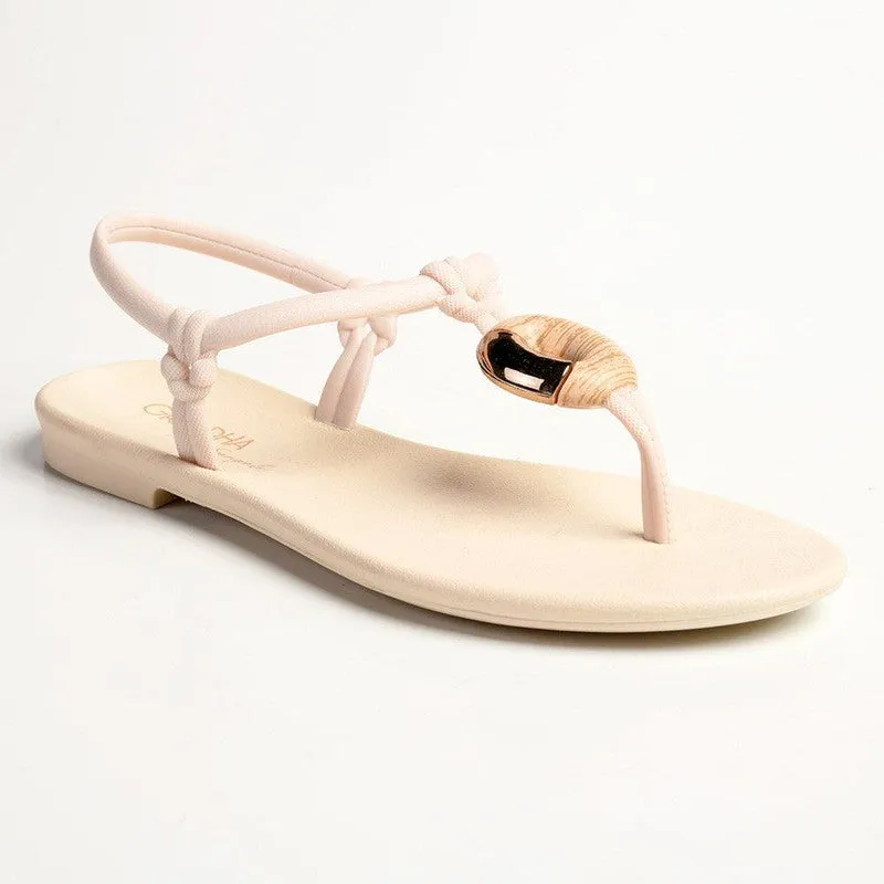 Grendha Rubina Slingback Thong Sandals - Beige