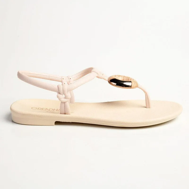 Grendha Rubina Slingback Thong Sandals - Beige