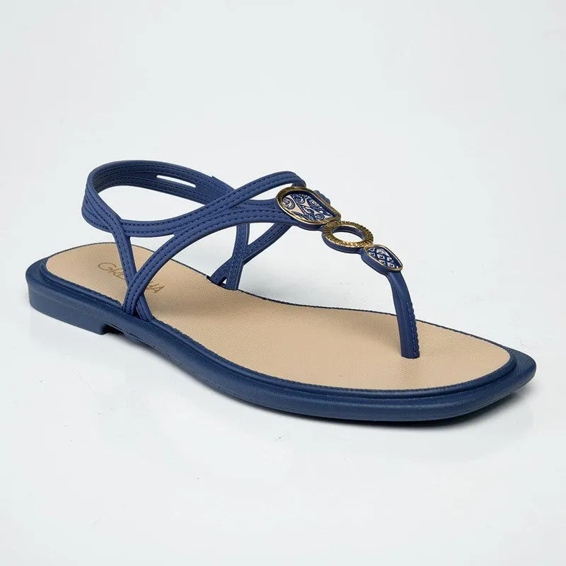 Grendha Talulla Ladies Thong Sandals - Blue/White