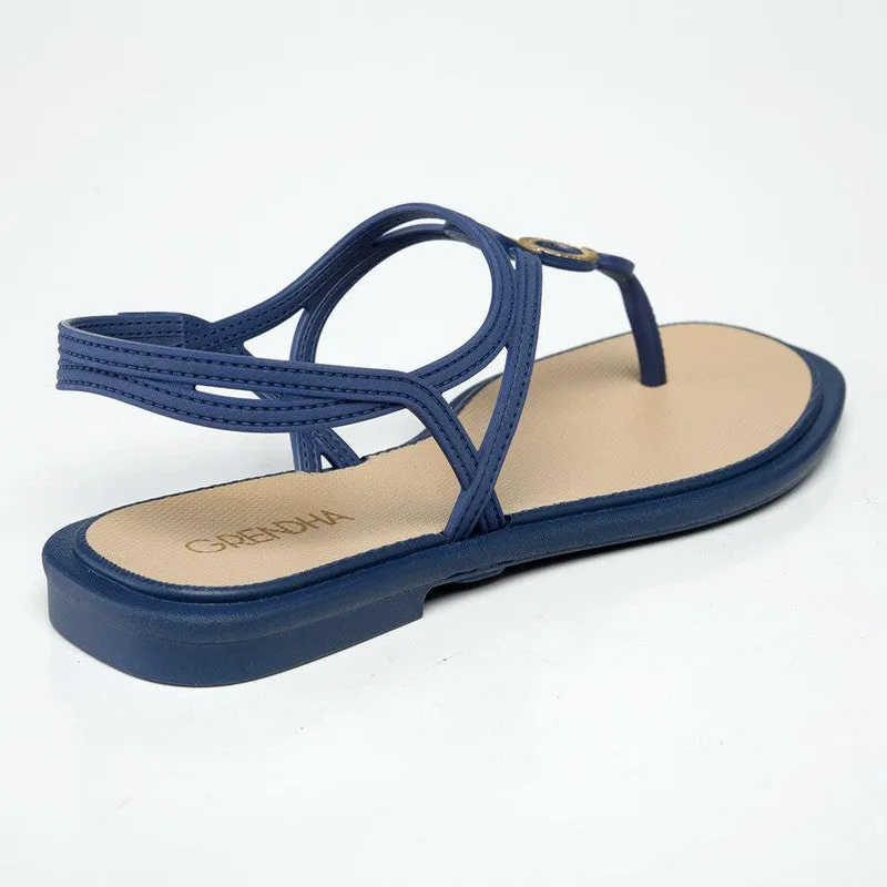 Grendha Talulla Ladies Thong Sandals - Blue/White