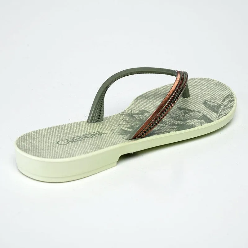 Grendha Zaria Slip On Thong Sandals - Light Green