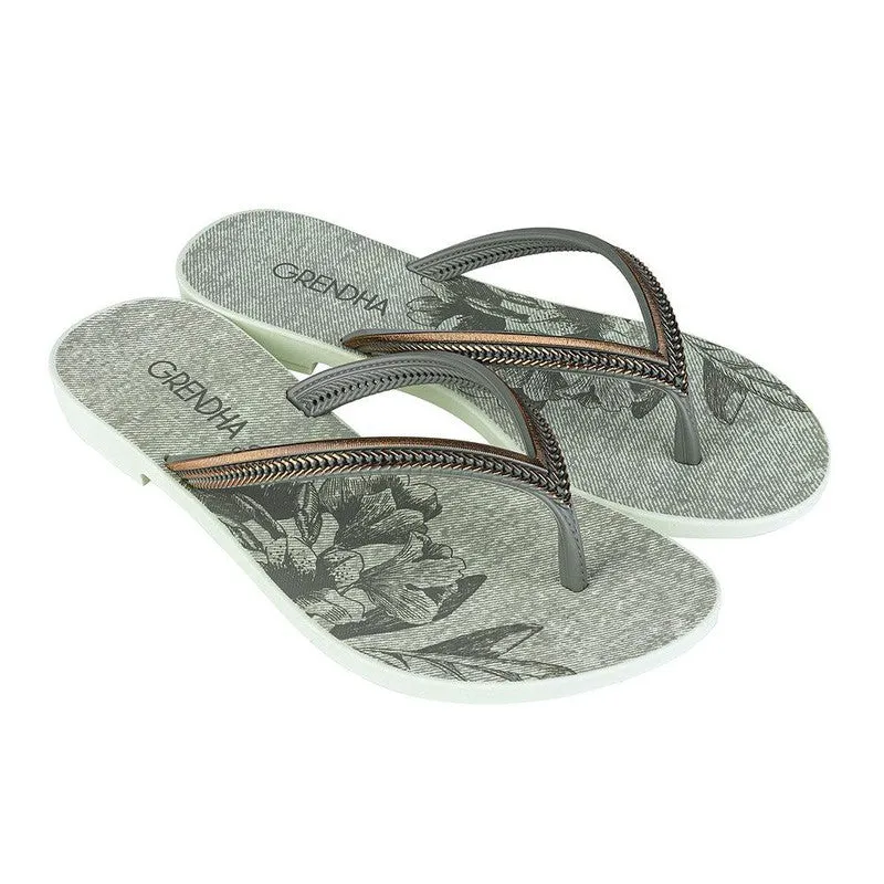 Grendha Zaria Slip On Thong Sandals - Light Green