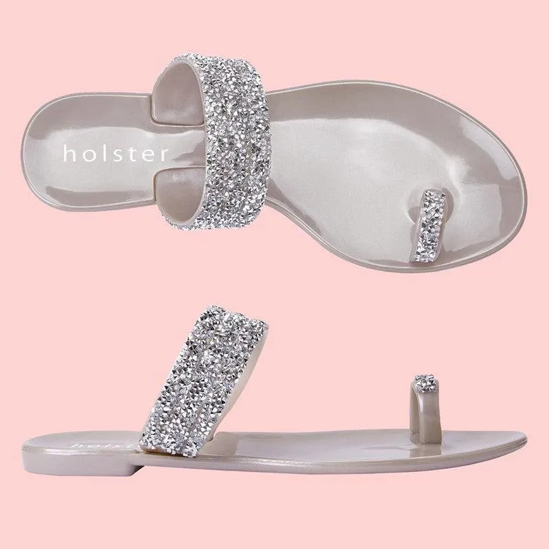 Holster Claudia Toe Loop Slide - Champagne