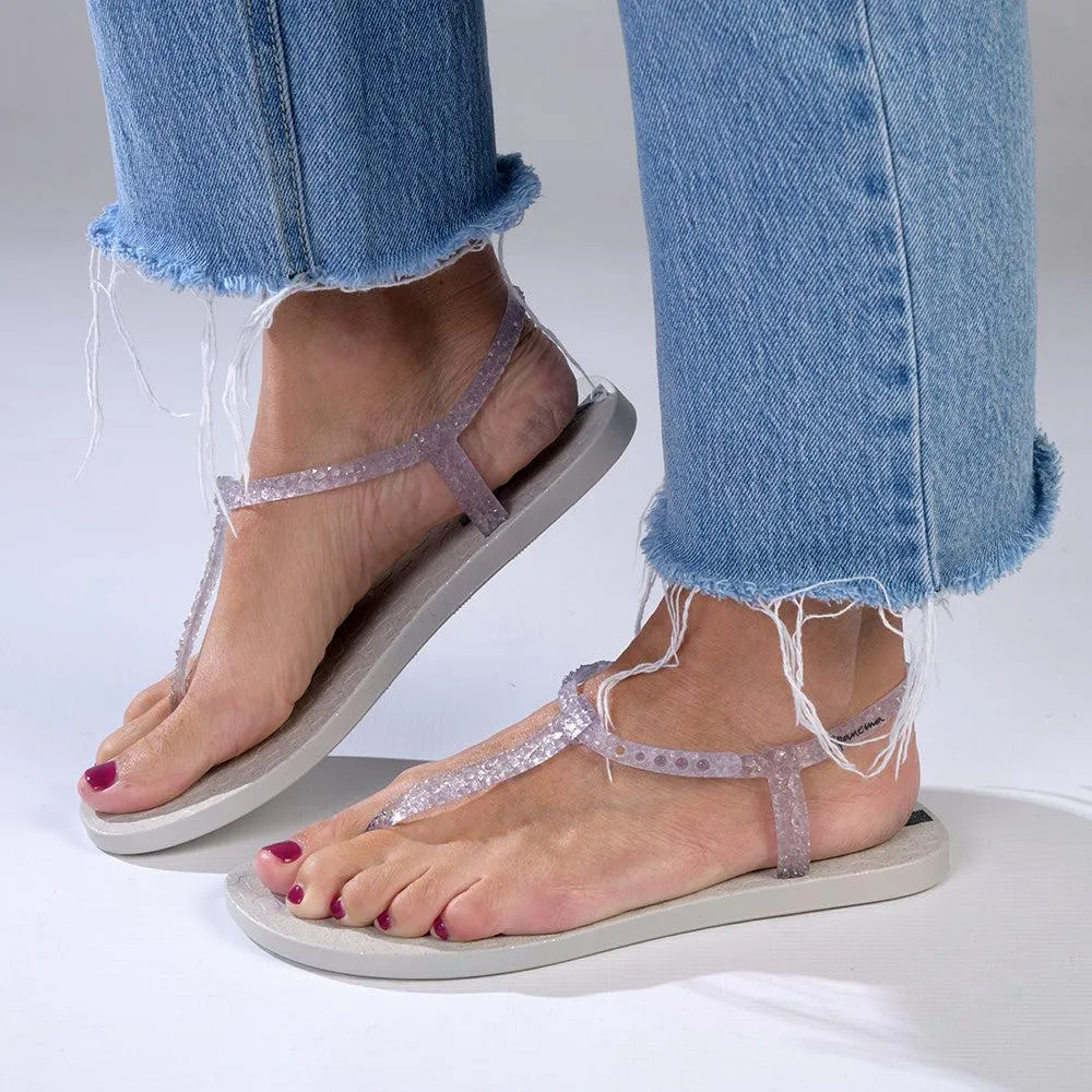 Ipanema Lux Flat Sandal - Grey/Silver