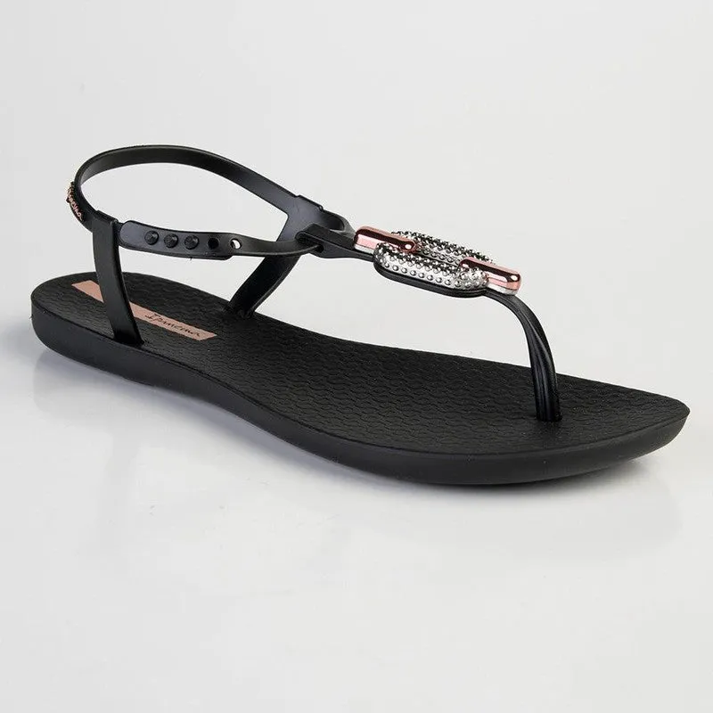 Ipanema May Chain Link Thong Sandals - Black