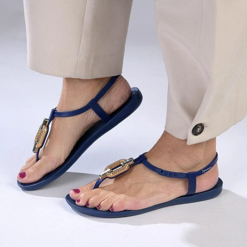 Ipanema May Chain Link Thong Sandals - Blue