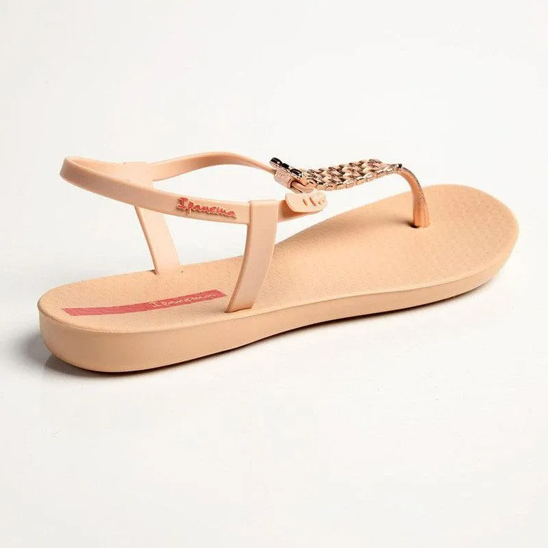 Ipanema Reba Glam Thong Sling Back Sandals - Beige/Pink