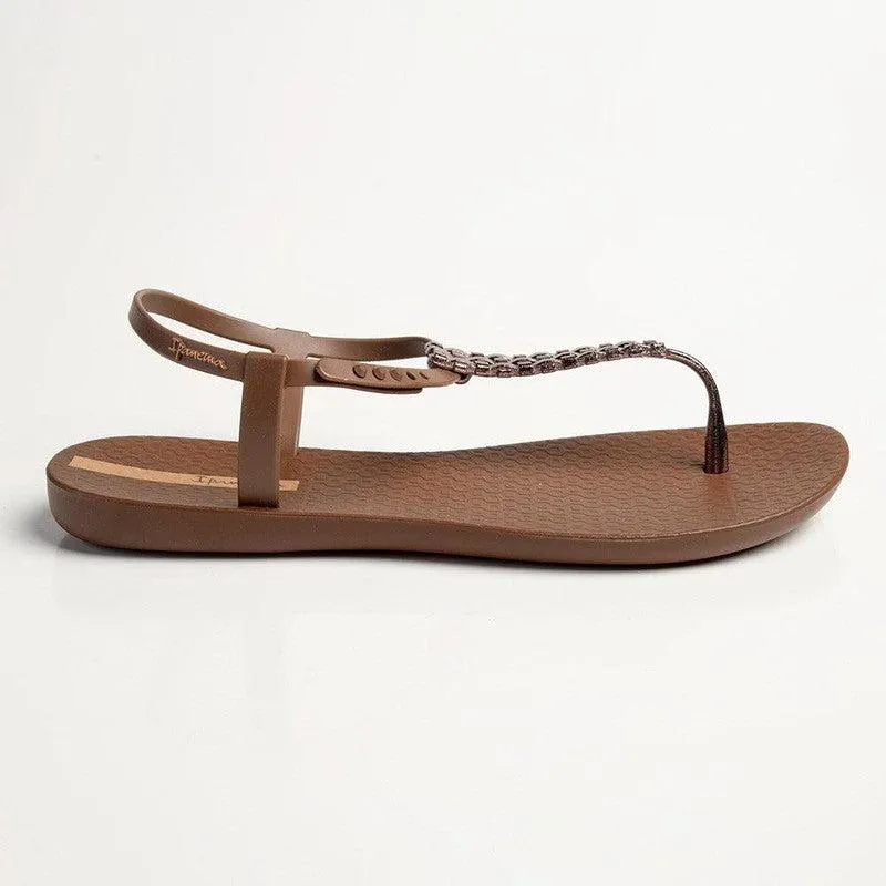 Ipanema Reba Glam Thong Sling Back Sandals - Brown/Bronze