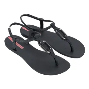 Ipanema Slingback Knotted Thong Sandals - Black