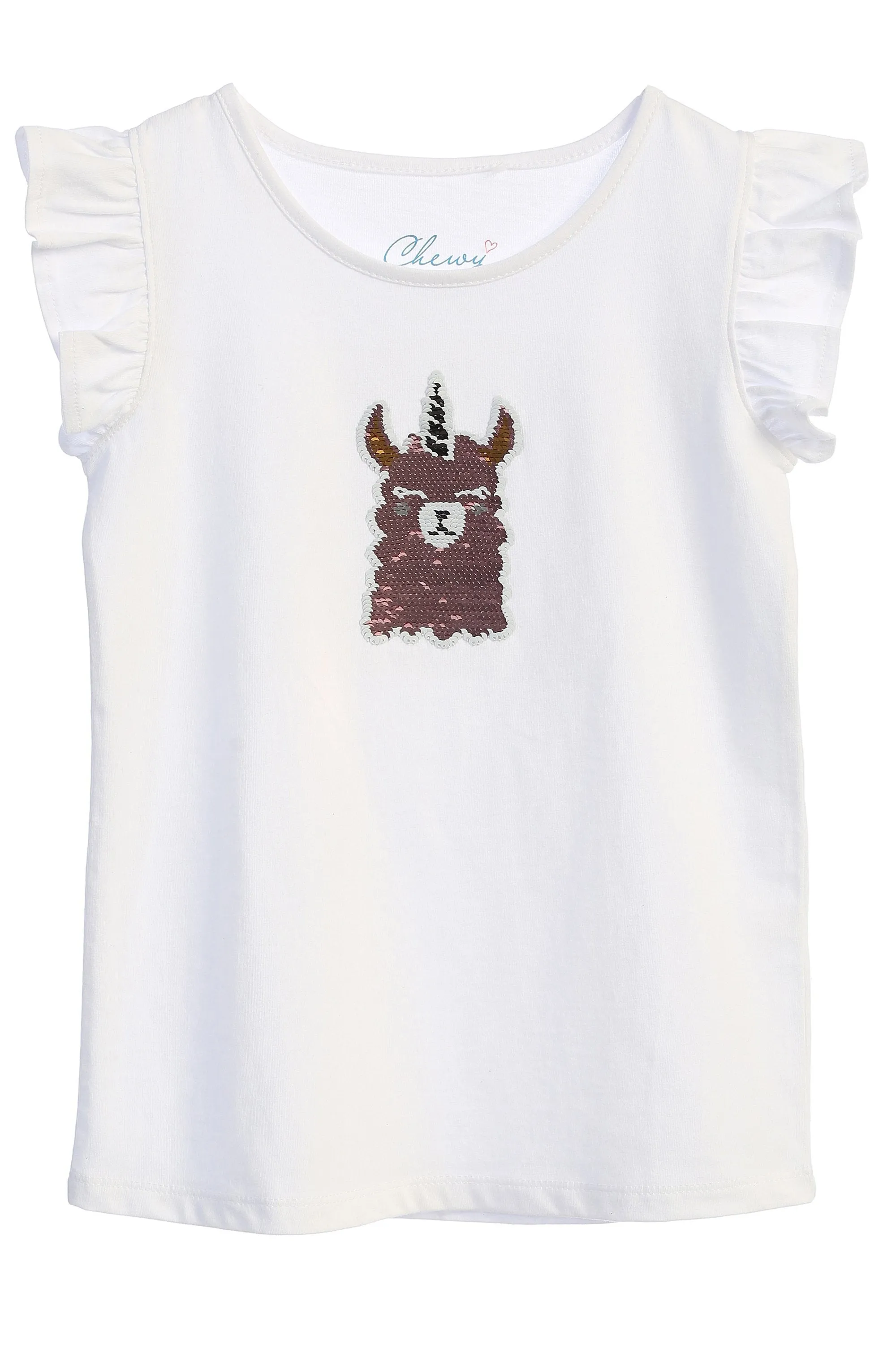 Llama-corn Flip Sequin Shirt for Girls