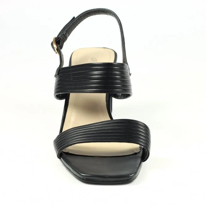 Lunar Ady Ladies Black Heel Sandal JLH340