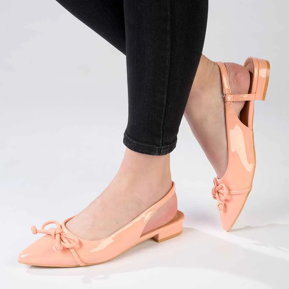 Madison Bobbi Low Block Heel Slingback Sandal - Peach