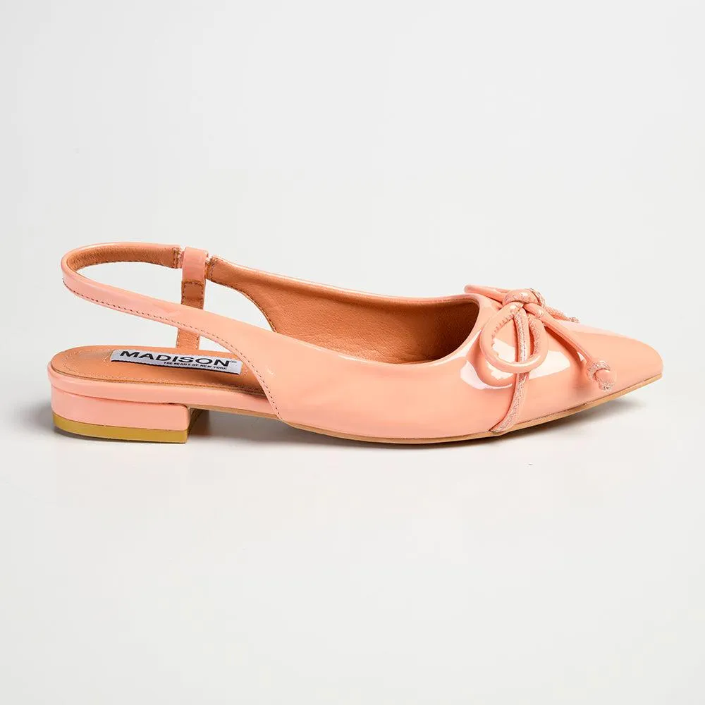 Madison Bobbi Low Block Heel Slingback Sandal - Peach