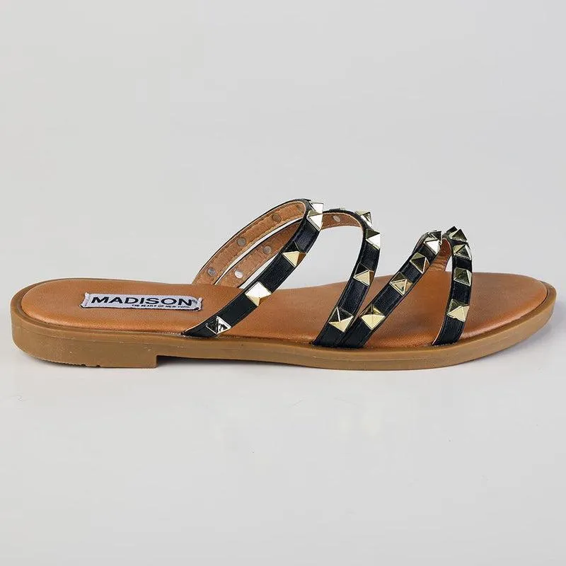 Madison Marian Studded Sandal - Black