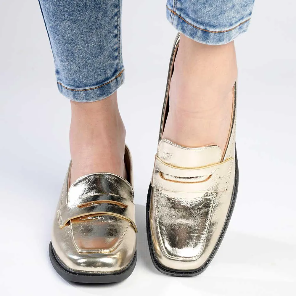 Madison Pippa Loafer - Gold / Champagne