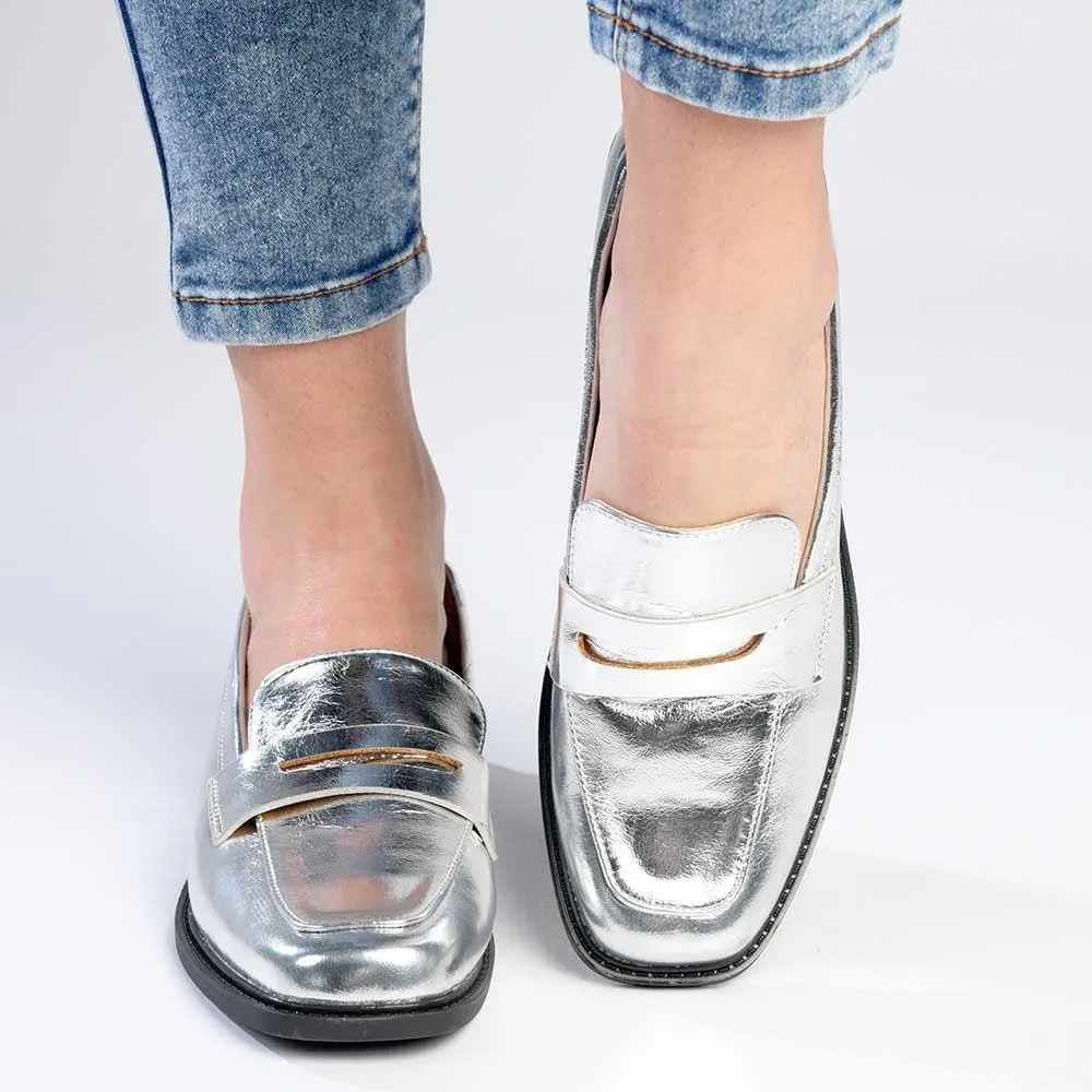 Madison Pippa Loafer - Silver