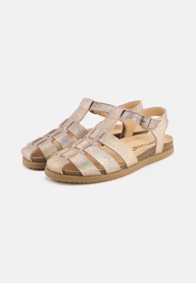 Malene Sandal Metallic Suede - Multicolor