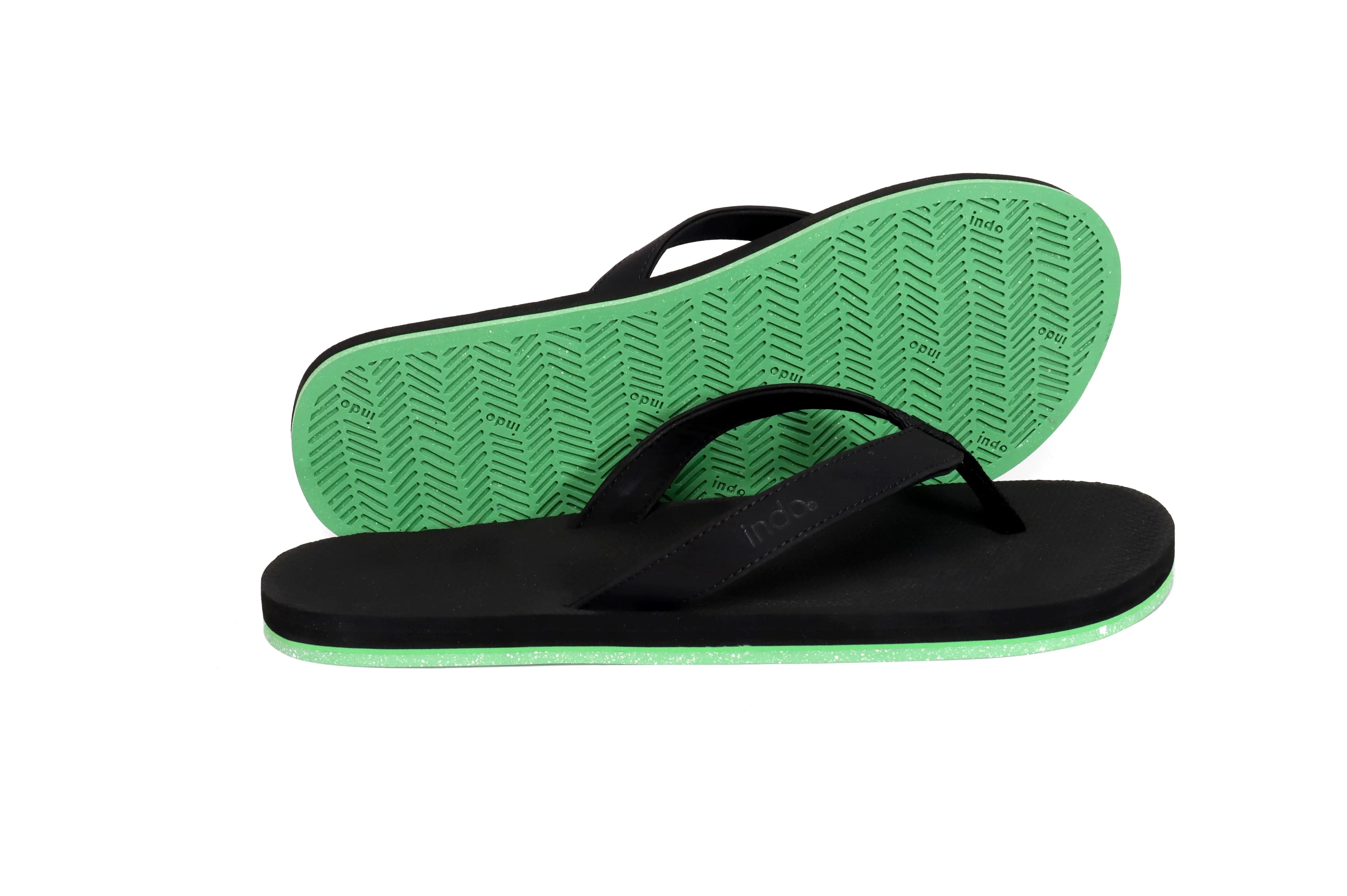 Men’s Flip Flops Sneaker Sole - Lime Sole/Black