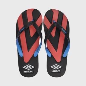 Mens Umbro Asym Diamond Thong Sandal Black/Red _ 181186 _ Black