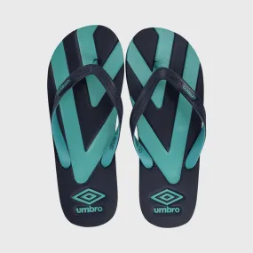 Mens Umbro Asym Diamond Thong Sandal Blue/Green _ 181187 _ Blue