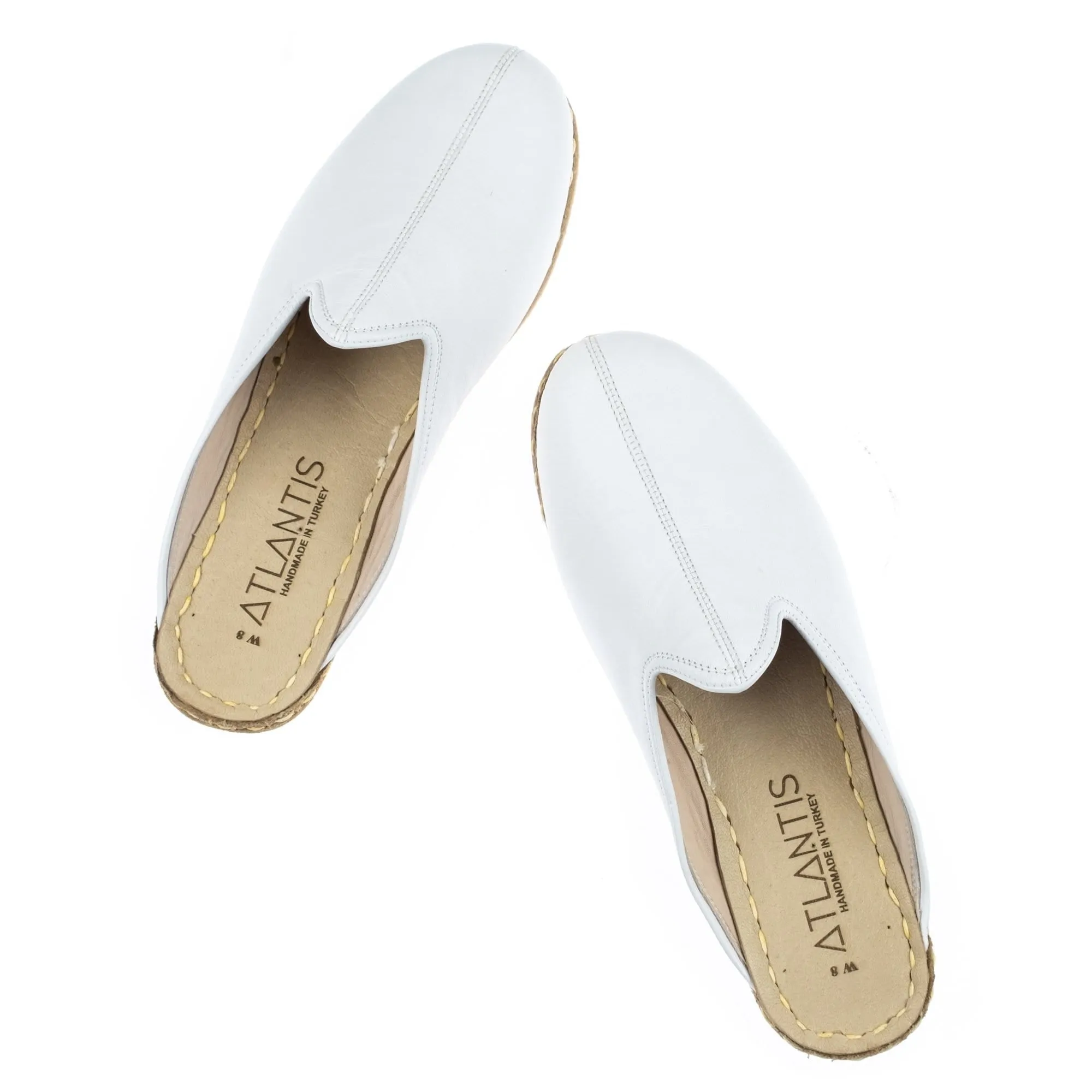 Men's White Slippers