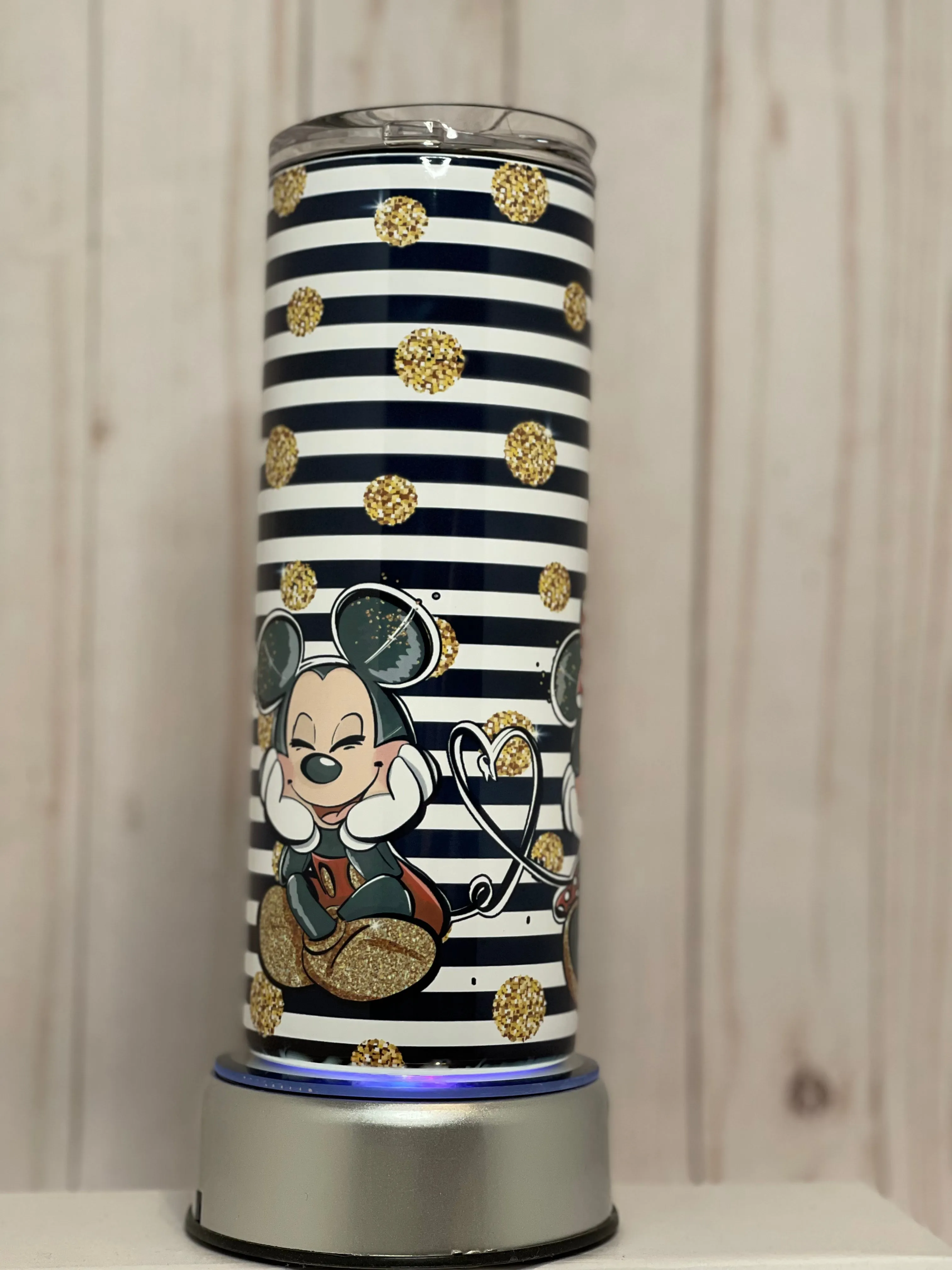 Mickey and Minnie Stripe 25 oz Tumbler