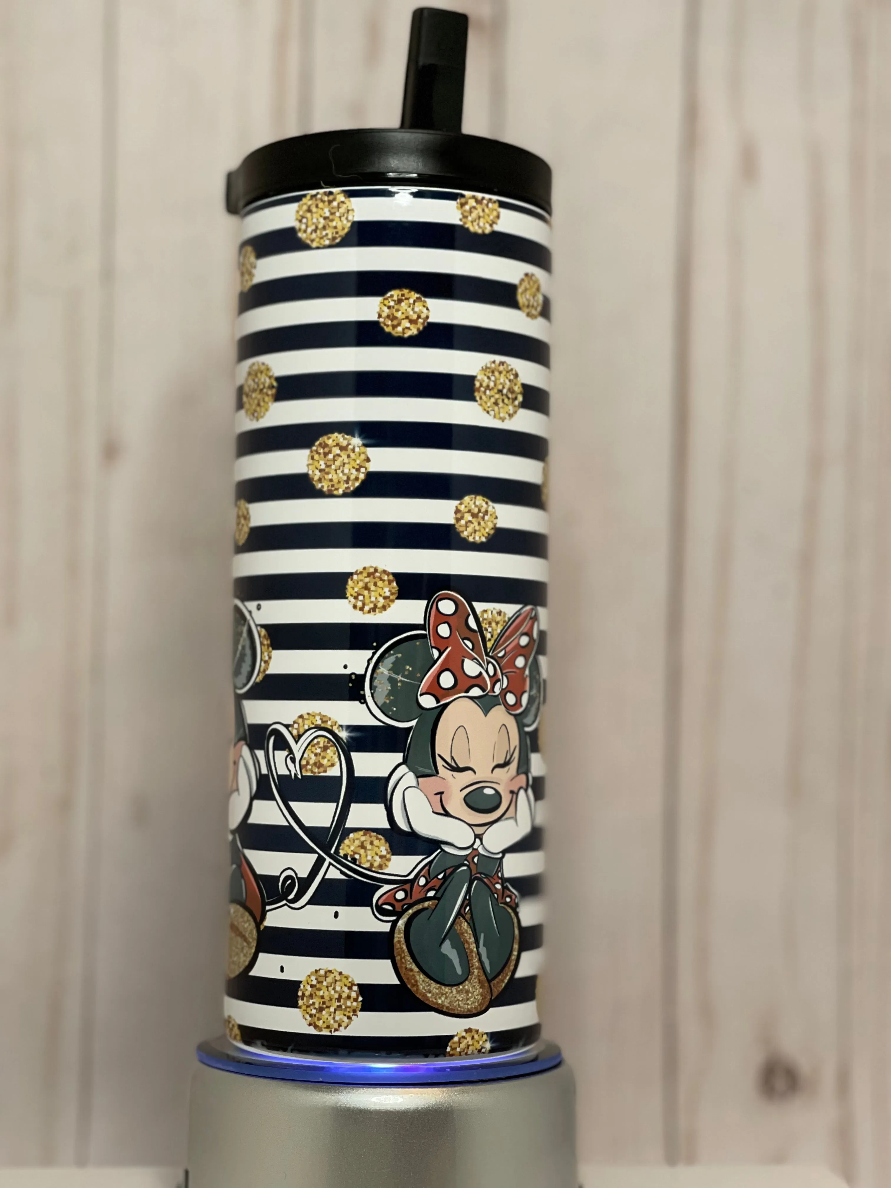 Mickey and Minnie Stripe 25 oz Tumbler