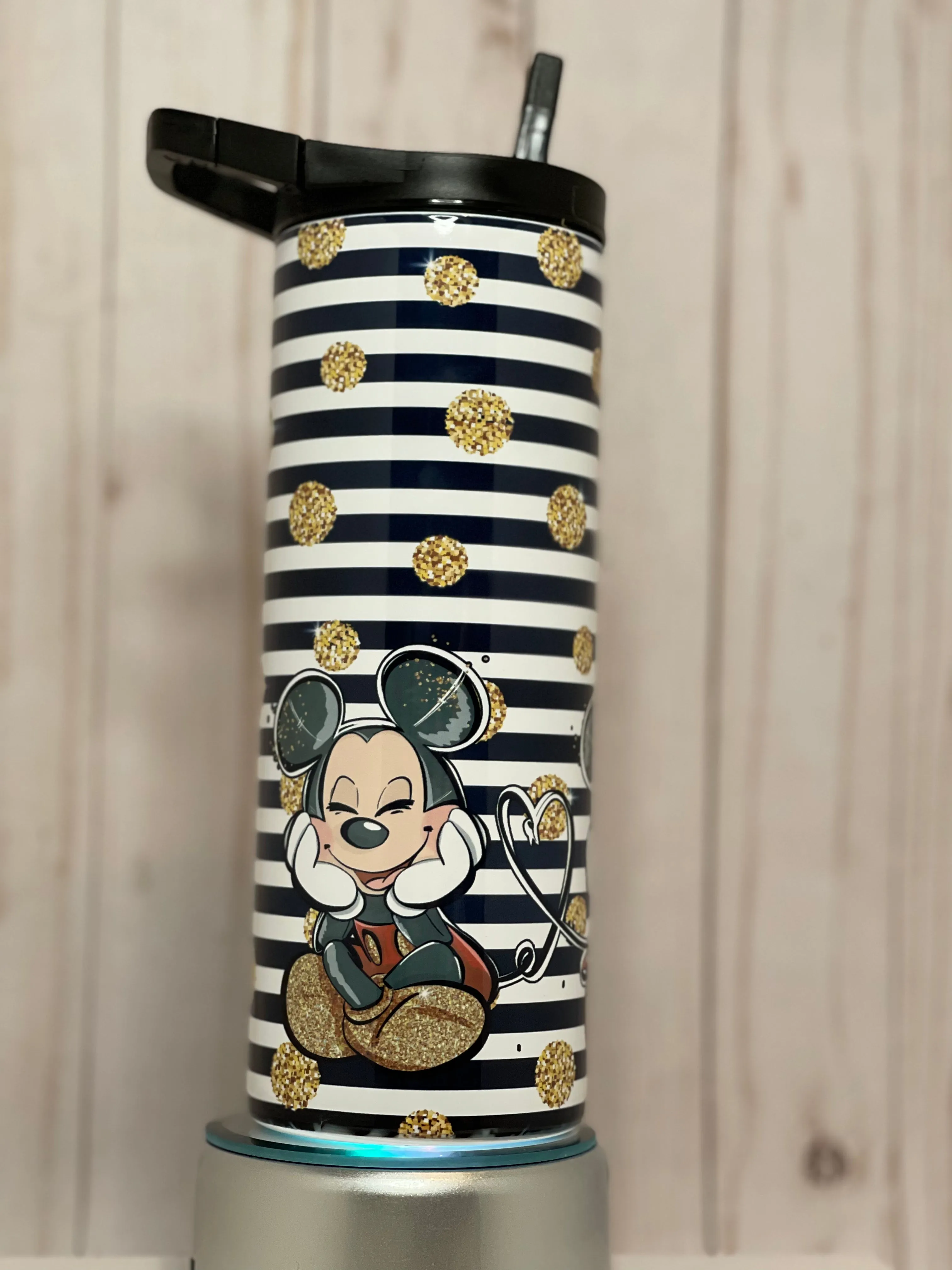 Mickey and Minnie Stripe 25 oz Tumbler