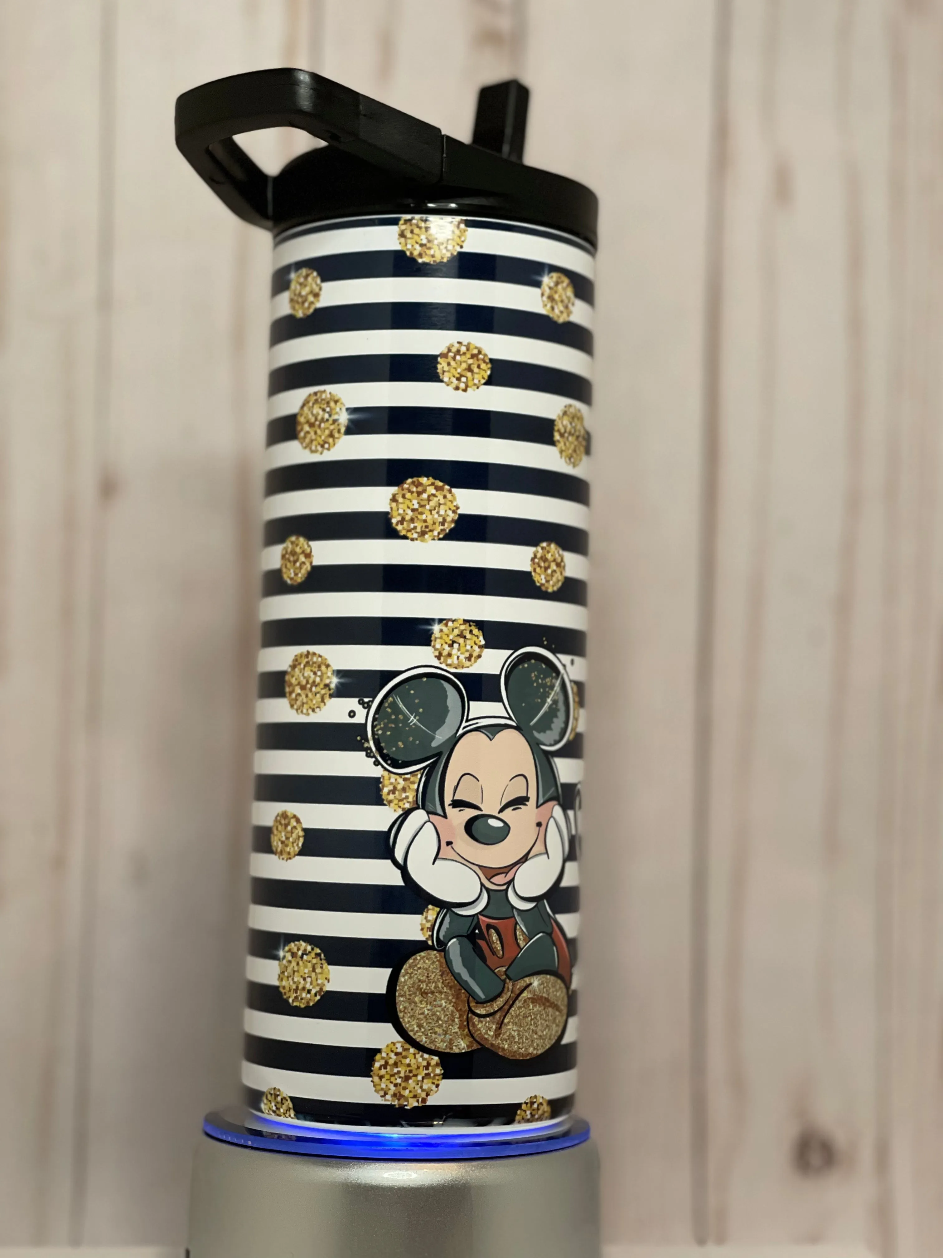 Mickey and Minnie Stripe 25 oz Tumbler