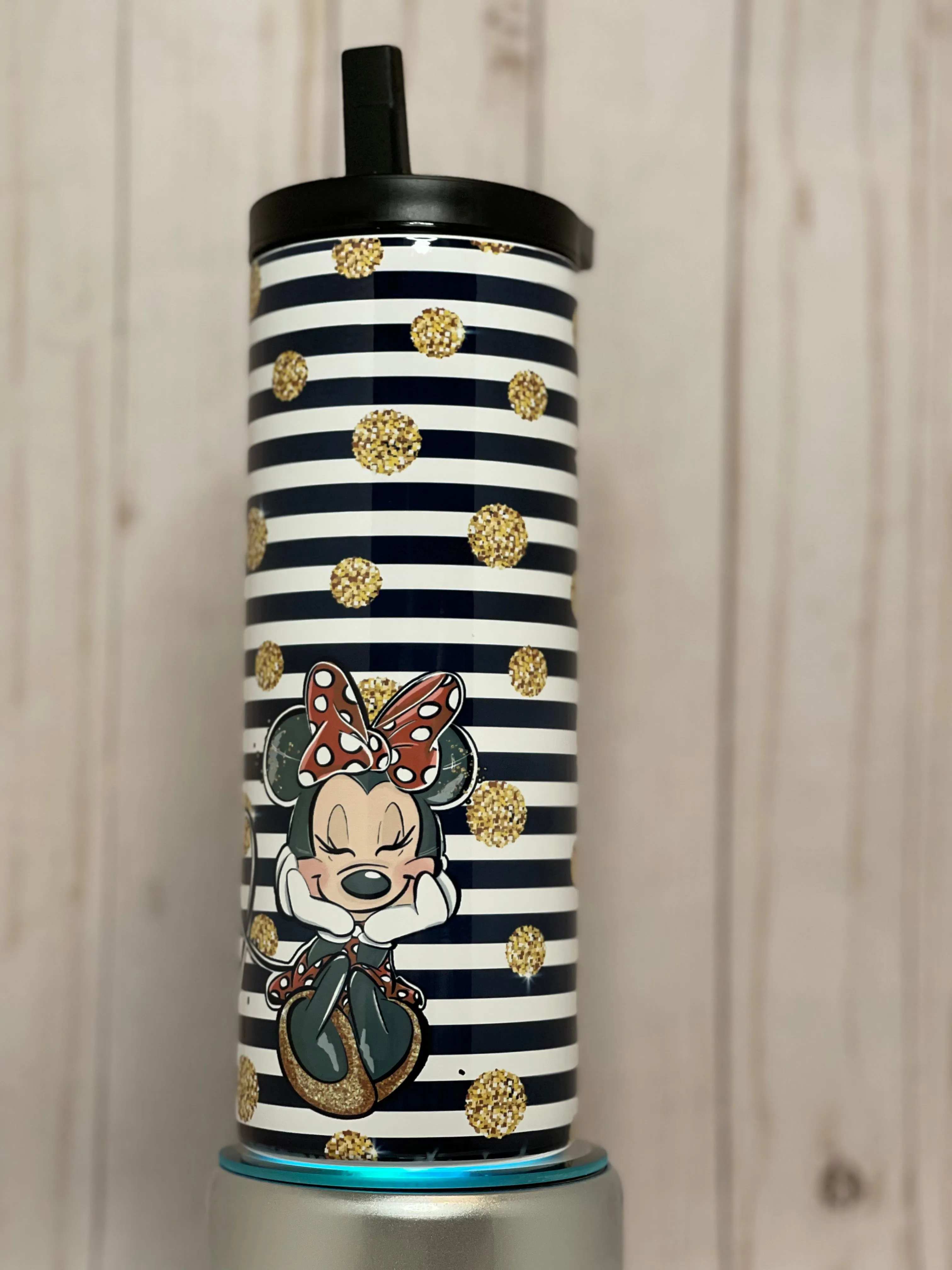 Mickey and Minnie Stripe 25 oz Tumbler