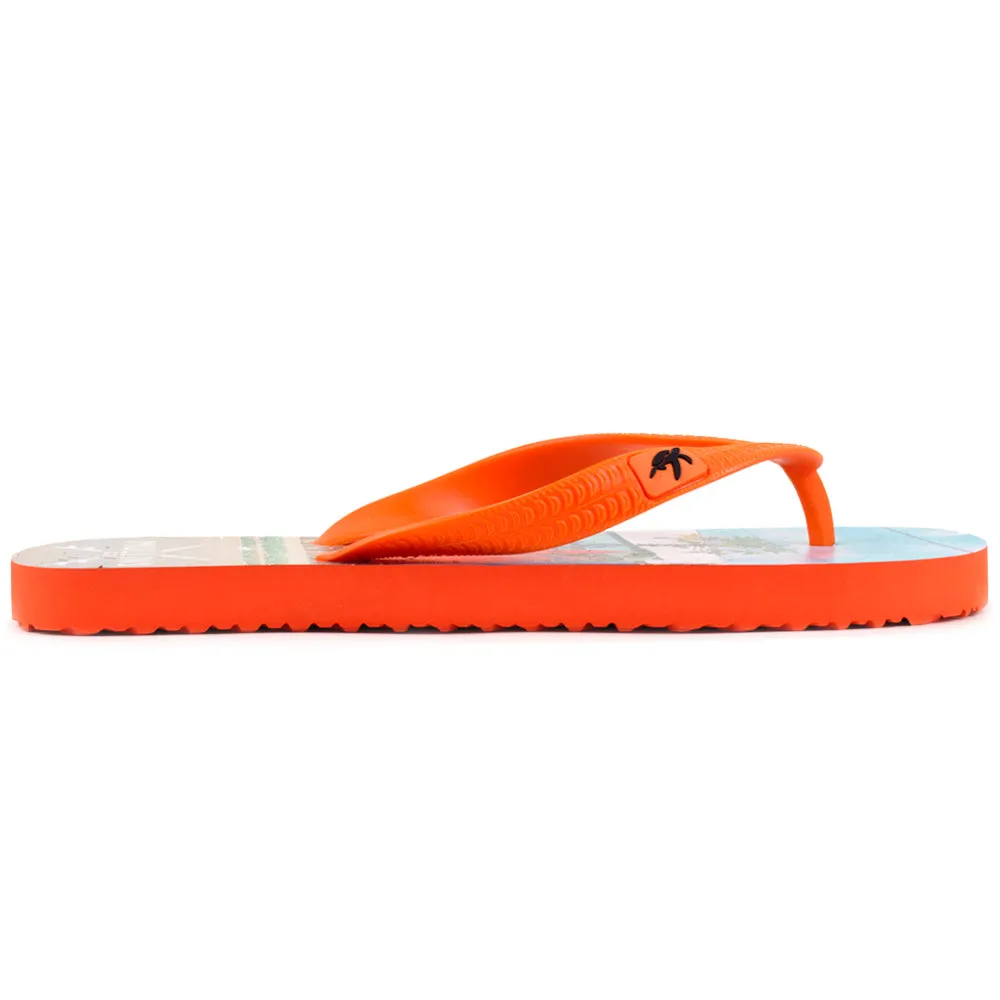 Mullins Surf Adults Luxury Flip Flops in Orange