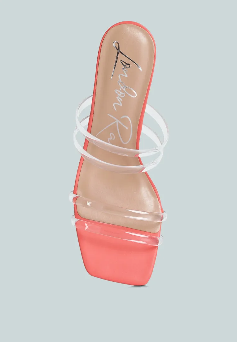 Nightfall Clear Spool Heel Sandal