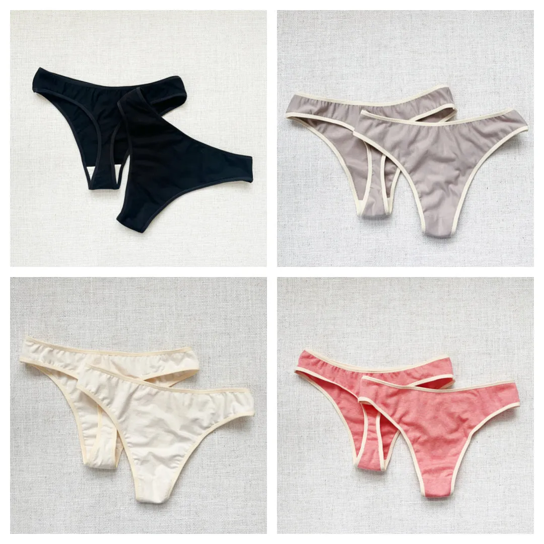 Organic cotton or wool thong