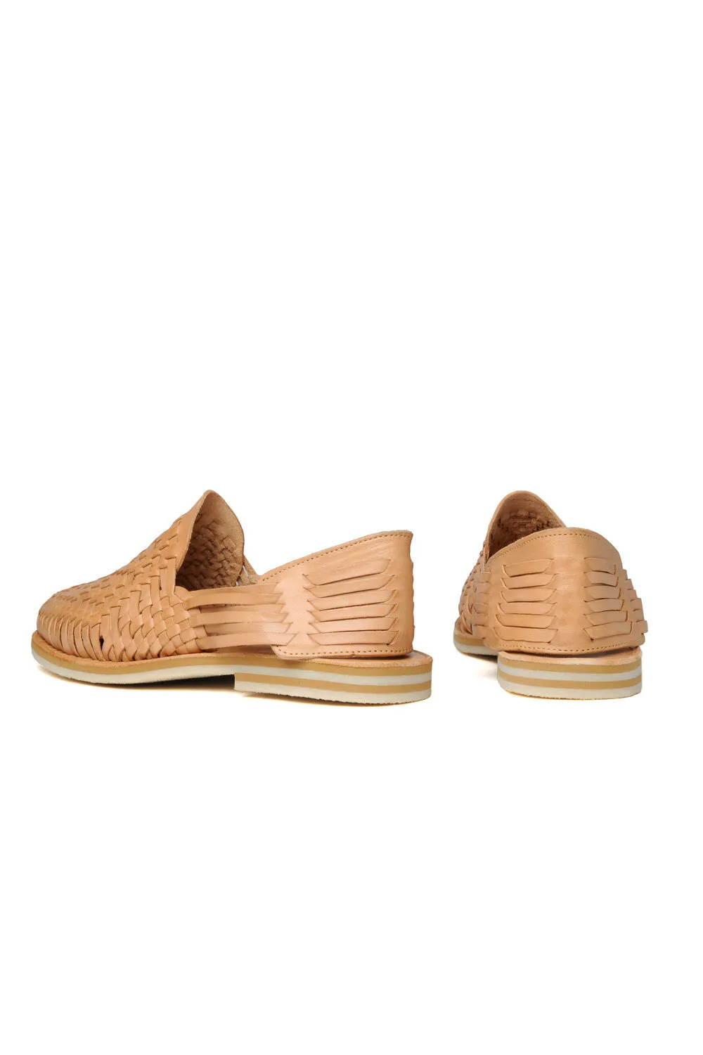 Rio Grande Leather Huarache | Slip on Vegetable Tanned Sandals | Tan 1