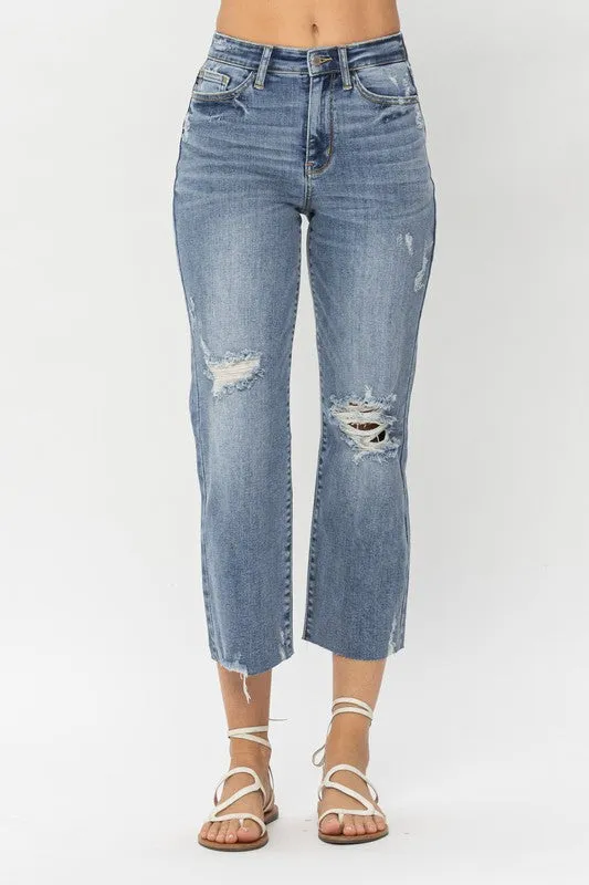 San Fran High Waist Crop Wide Leg Denim