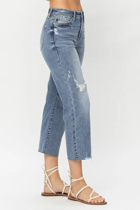 San Fran High Waist Crop Wide Leg Denim