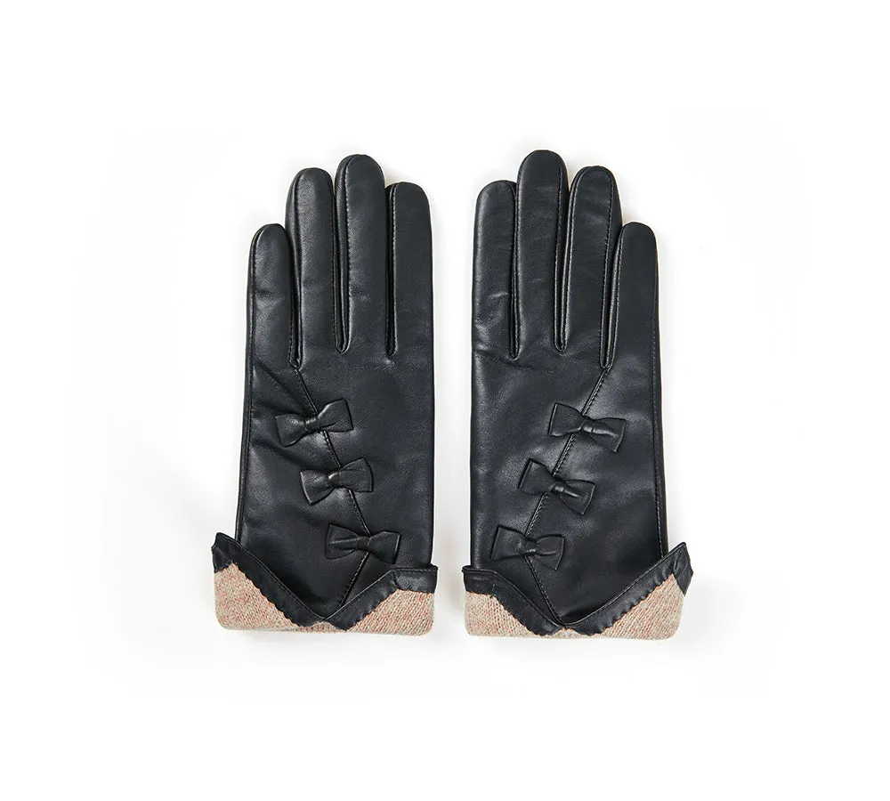 Sheepskin Wool Ladies Leather Gloves Belinda