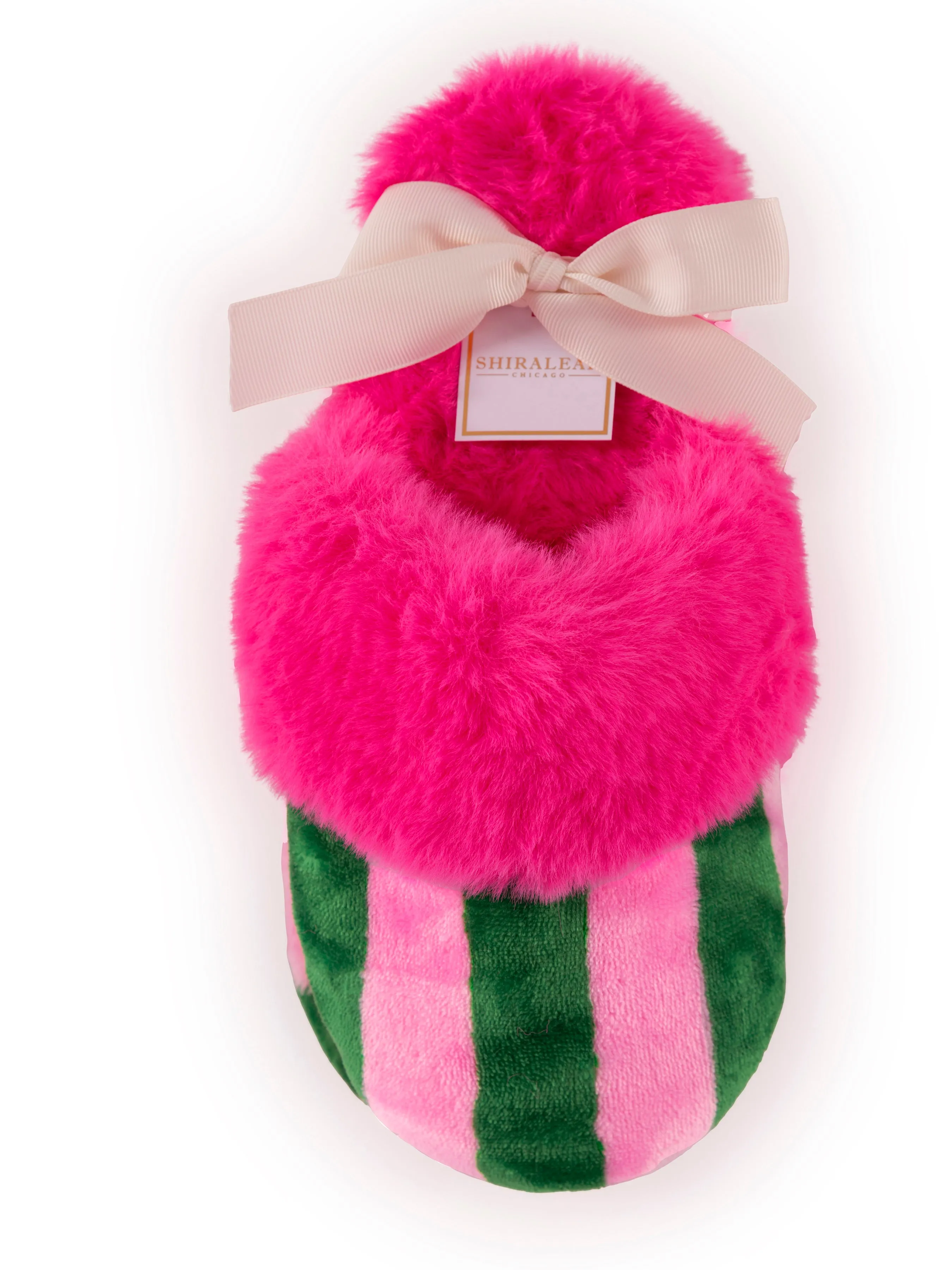 Shiraleah Felicity Stripe Slippers, Pink