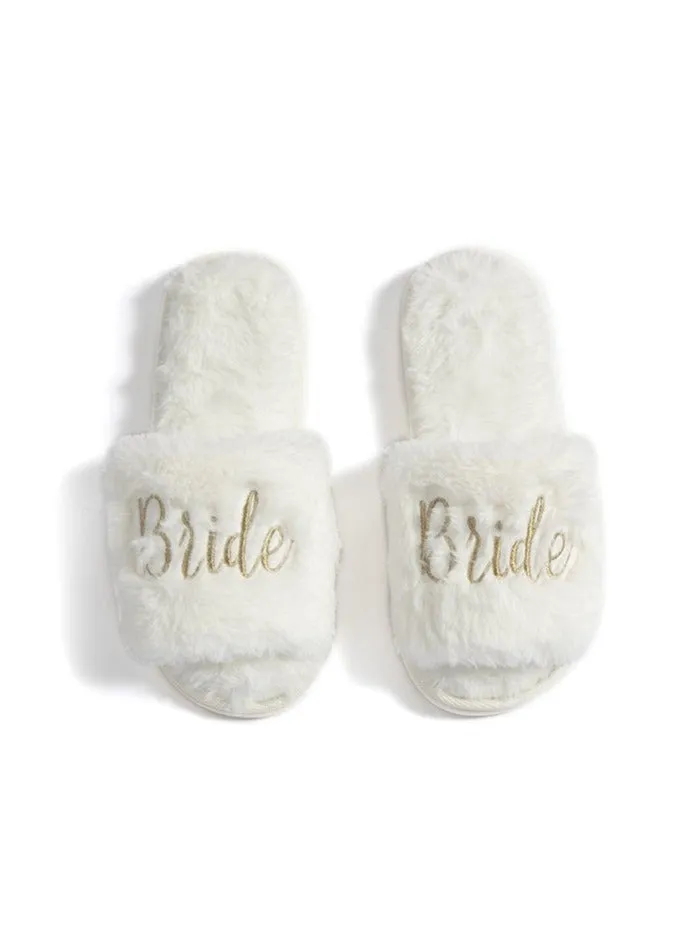 Shiraleah "Bride" Slippers, Ivory