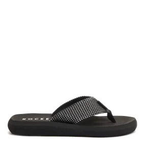 Spotlight Black Mesh Flip Flop