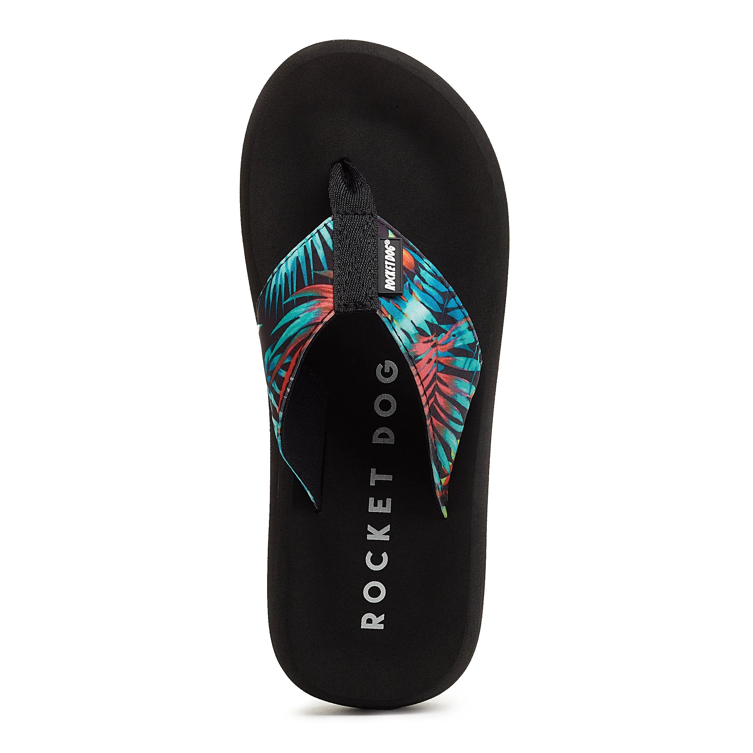 Spotlight Black Palm Print Flip Flop